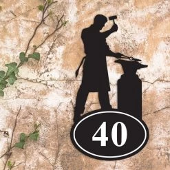 Blacksmith Iron House Number Sign -House Sign Discount Store blacksmith iron house number sign 4