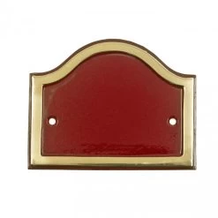 Claret & Brass Arched Number Sign - Vinyl Numbers -House Sign Discount Store blank cast brass black number plaque 2 1