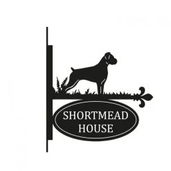 Boxer Dog Iron Bracketed House Name Sign 11 Boxer Dog Iron Bracketed House Name Sign -House Sign Discount Store boxer dog iron bracketed house name sign 4