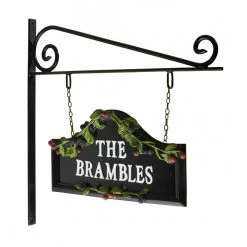 Hand Painted Double Sided Bramble House Name Sign -House Sign Discount Store brambles hanging sign on bracket 2