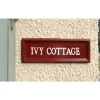Red Rectangular House Name Signs -House Sign Discount Store brass on maroon house plaque 2 1 1 1