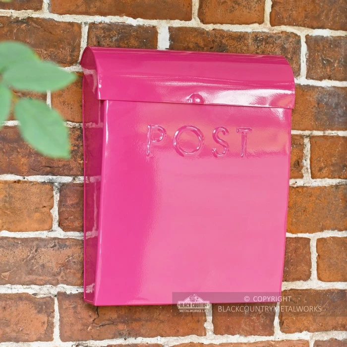 “Persian Summer” Bright Pink Contemporary Post Box 6 “Persian Summer” Bright Pink Contemporary Post Box - Image 4