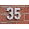 Brushed Aluminium Bold Rear Fix Numbers -House Sign Discount Store brushed aluminium bold numbers