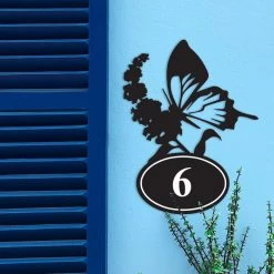 Butterfly Iron House Number Sign 9 Butterfly Iron House Number Sign -House Sign Discount Store butterfly iron house number sign 3
