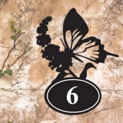 Butterfly Iron House Number Sign 10 Butterfly Iron House Number Sign -House Sign Discount Store butterfly iron house number sign 4