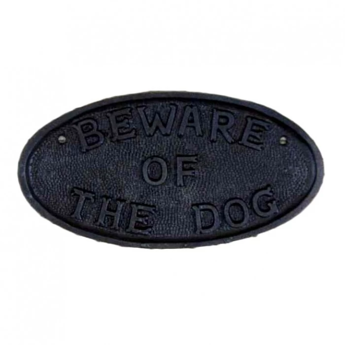 Cast Iron "Beware Of The Dog" Sign 3 Cast Iron "Beware Of The Dog" Sign