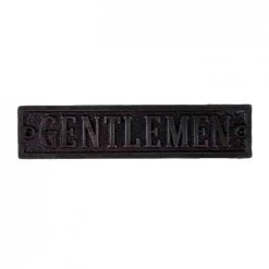 Cast Iron "Gentlemen" Sign