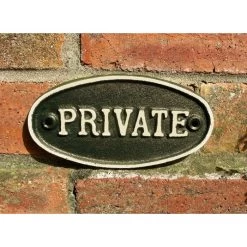 Cast Iron "Private" Sign