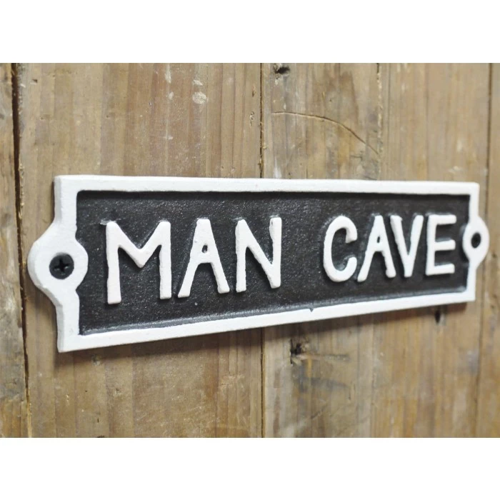"Man Cave" Cast Iron Sign 4 "Man Cave" Cast Iron Sign - Image 2