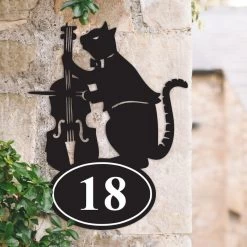 Cat & Fiddle Iron House Number Sign 11 Cat & Fiddle Iron House Number Sign -House Sign Discount Store cat fiddle iron house number sign