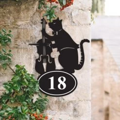Cat & Fiddle Iron House Number Sign 9 Cat & Fiddle Iron House Number Sign -House Sign Discount Store cat fiddle iron house number sign 2