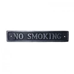 Cast Iron "No Smoking" Sign