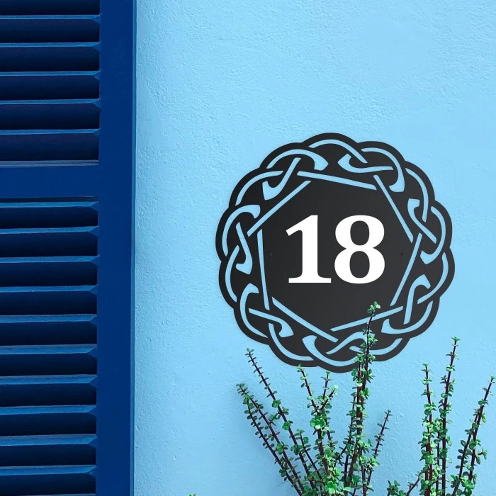 Circular Celtic Iron House Number Sign 4 Circular Celtic Iron House Number Sign - Image 2