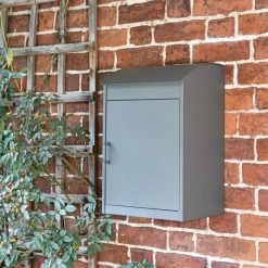 Charcoal Front Opening Parcel Box -House Sign Discount Store charcoal front opening parcel box 1