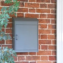 Charcoal Front Opening Parcel Box -House Sign Discount Store charcoal front opening parcel box 4