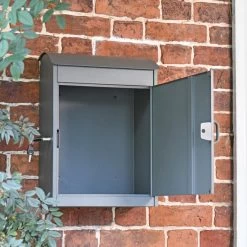 Charcoal Front Opening Parcel Box -House Sign Discount Store charcoal front opening parcel box 5