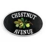 "Chestnut Tree" Cast Iron Effect Oval House Name Sign -House Sign Discount Store chestnut sign 1
