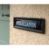 Black Rectangular House Name Signs -House Sign Discount Store chrome on black oaklands house plaque 2