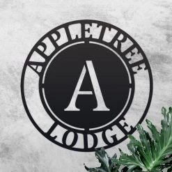 Circular Iron House Name Sign -House Sign Discount Store circular house name sign 4 1