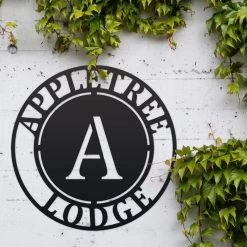 Circular Iron House Name Sign -House Sign Discount Store circular house name sign 5 1