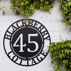 Circular Iron House Name Sign -House Sign Discount Store circular house name sign 6 1