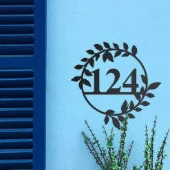 Circular Leaf House Number Sign 11 Circular Leaf House Number Sign -House Sign Discount Store circular leaf house number sign 2 1
