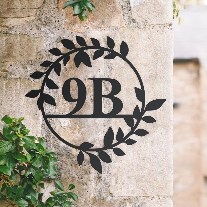 Circular Leaf House Number Sign 7 Circular Leaf House Number Sign - Image 5