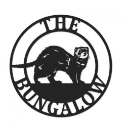 Circular Steel "Ferret" House Name Sign -House Sign Discount Store circular steel 22ferret 22 house name sign 1