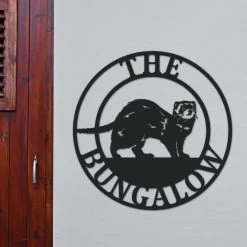 Circular Steel "Ferret" House Name Sign -House Sign Discount Store circular steel 22ferret 22 house name sign 2