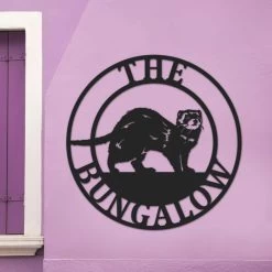 Circular Steel "Ferret" House Name Sign -House Sign Discount Store circular steel 22ferret 22 house name sign 3