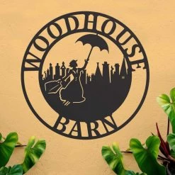 Circular Steel Mary Poppins House Name Sign -House Sign Discount Store circular steel mary poppins house name sign 5