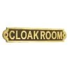 Solid Brass "Cloakroom" Information Sign -House Sign Discount Store cloakroom large 2