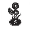 Cluster Of Poppies Iron House Number Sign -House Sign Discount Store cluster of poppies iron house number sign 5