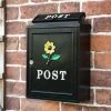 Black & Yellow "Oxford" Sunflower Wall Mounted Post Box 1 Black & Yellow "Oxford" Sunflower Wall Mounted Post Box -House Sign Discount Store cnsr007 2