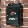 Black & Red "Oxford" Tractor Wall Mounted Post Box -House Sign Discount Store cnsr011 2