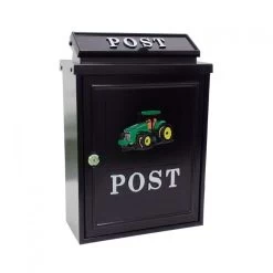 Black & Green "Oxford" Tractor Wall Mounted Post Box 17 Black & Green "Oxford" Tractor Wall Mounted Post Box -House Sign Discount Store cnsr012