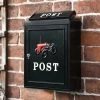 Black & Red "Vintage Oxford" Tractor Wall Mounted Post Box -House Sign Discount Store cnsr013 1