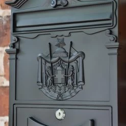 "Midnight Thunder" Dawson Lodge Post Box - 41cm 11 "Midnight Thunder" Dawson Lodge Post Box - 41cm -House Sign Discount Store cnsr021 1