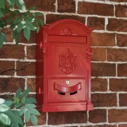 "Moroccan Summer” Red Dawson Lodge Post Box - 47cm -House Sign Discount Store cnsr023 6