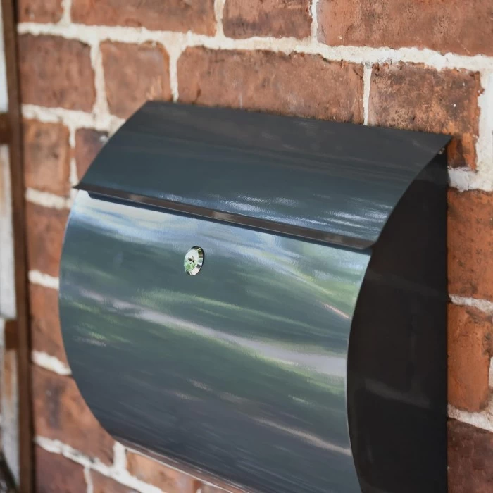 Contemporary "Urban Obsession" Grey Wall Mounted Post Box 7 Contemporary "Urban Obsession" Grey Wall Mounted Post Box - Image 5