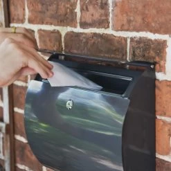 Contemporary "Urban Obsession" Grey Wall Mounted Post Box 9 Contemporary "Urban Obsession" Grey Wall Mounted Post Box -House Sign Discount Store cnsr025 4