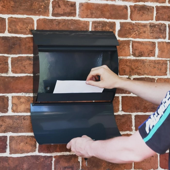 Contemporary "Urban Obsession" Grey Wall Mounted Post Box 6 Contemporary "Urban Obsession" Grey Wall Mounted Post Box - Image 4
