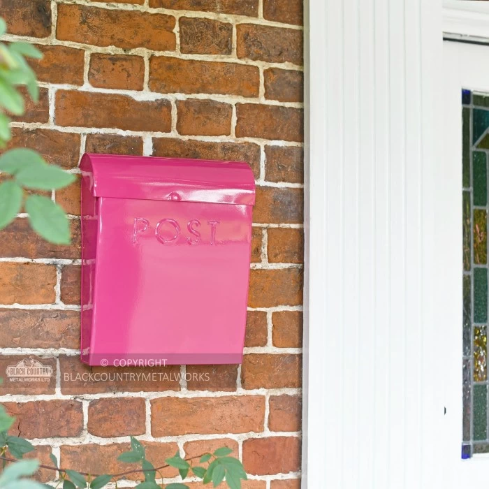 “Persian Summer” Bright Pink Contemporary Post Box 7 “Persian Summer” Bright Pink Contemporary Post Box - Image 5