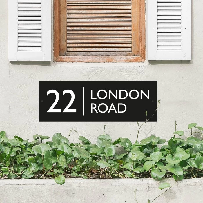 Rectangle Iron House Name Sign 4 Rectangle Iron House Name Sign - Image 2