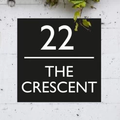 Contemporary Square Iron House Name Sign -House Sign Discount Store contemporary square sign bcmw 3