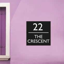 Contemporary Square Iron House Name Sign -House Sign Discount Store contemporary square sign bcmw 5