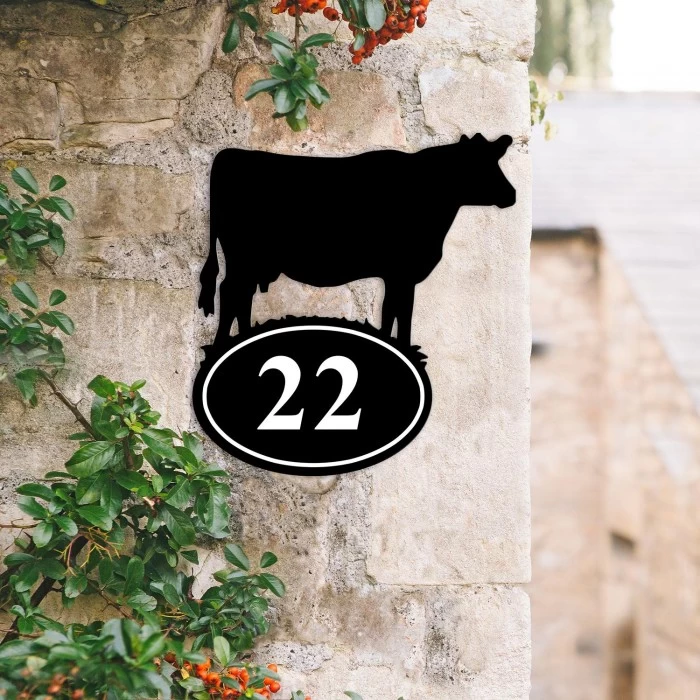 Cow Iron House Number Sign 5 Cow Iron House Number Sign - Image 3
