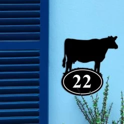 Cow Iron House Number Sign 11 Cow Iron House Number Sign -House Sign Discount Store cow iron house number sign 3