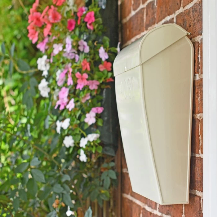 “Alpine Peaks” Cream Contemporary Post Box 6 “Alpine Peaks” Cream Contemporary Post Box - Image 4