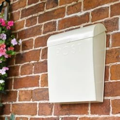 “Alpine Peaks” Cream Contemporary Post Box 18 “Alpine Peaks” Cream Contemporary Post Box -House Sign Discount Store cream contemporary post box with top hinged lid